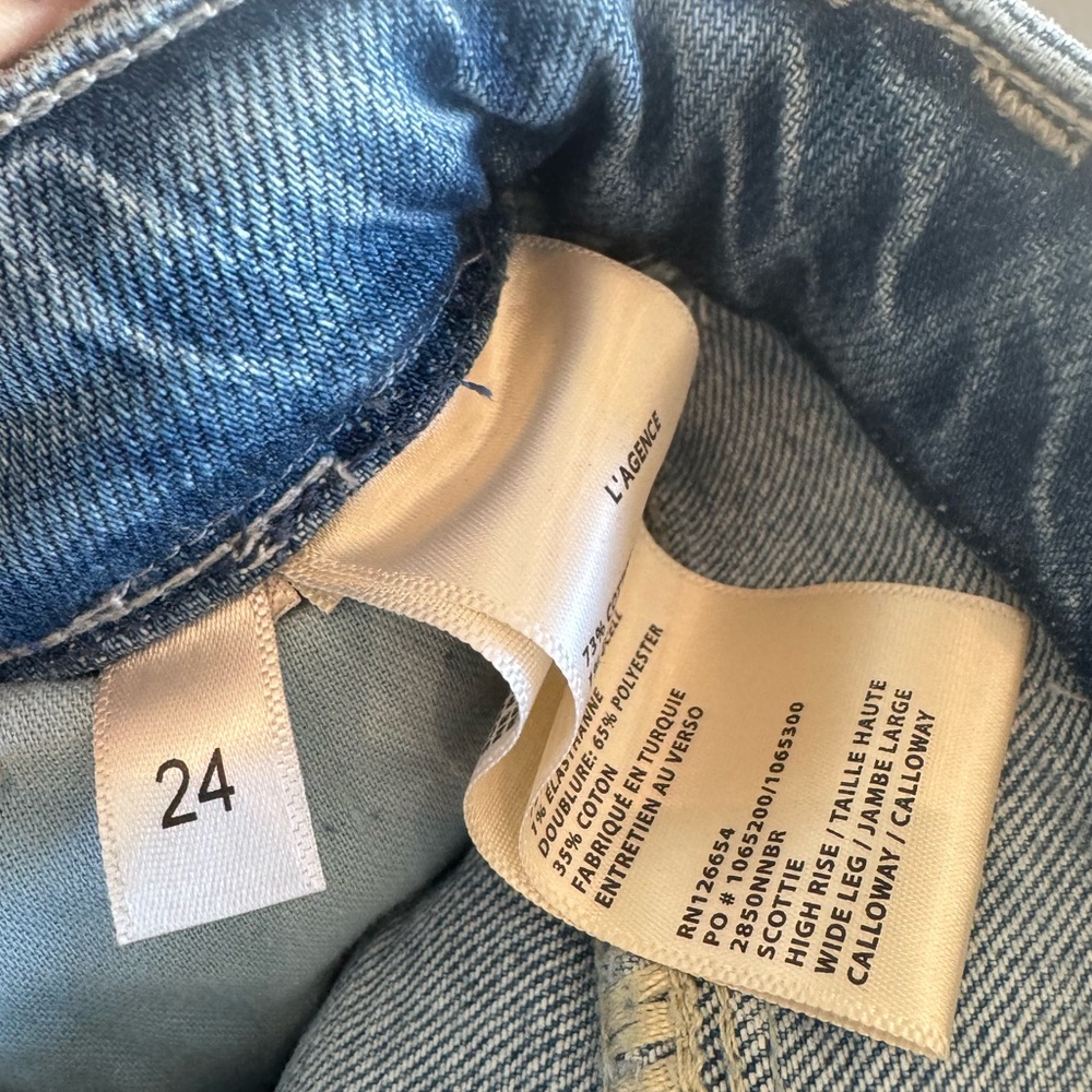 L'AGENCE Tiana Wide Leg Jeans - Picture 4 of 4